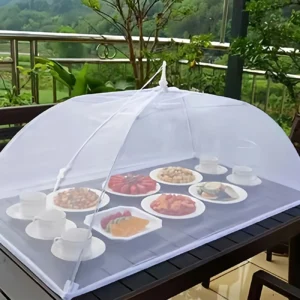 Large White Mesh Food Cover Tent