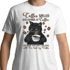 Coffee Cat T-Shirt (White)